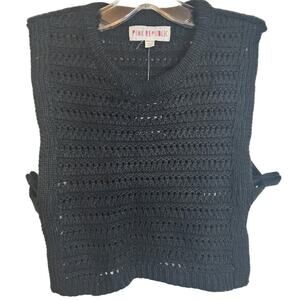 Pink Republic Open Knit Side Tie Top, NWT, Girls Medium 10/12